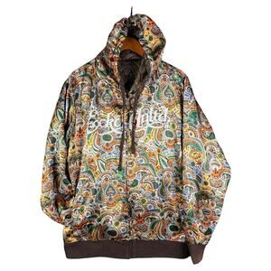 Ecko Unltd Reversible Hoodie Sweatshirt Y2K Vintage Multicolor‎ Brown Mens Large